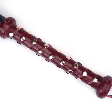 Флогер Liebe Seele Wine Red Studded Flogger, натуральна шкіра SO9466 фото