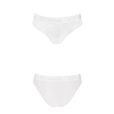 Трусики с широкой резинкой и кружевом Passion PS001 PANTIES S, white SO4173 фото