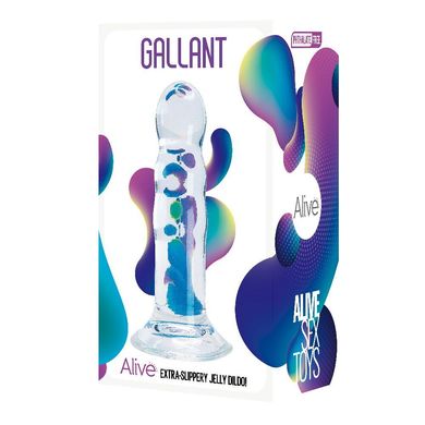 Прозрачный фаллоимитатор Alive Gallant Jelly Dildo (мятая упаковка!!!) SO6025-R фото