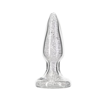 Стеклянная анальная пробка Pillow Talk Fancy Luxurious Glass Anal Plug, ⌀3,1см, вибропуля в подарок SO6833 фото