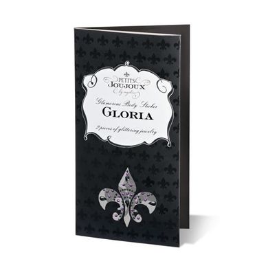 Пестіс з кристалів Petits Joujoux Gloria set of 2 - Black/Pink, прикраса на груди SO3138 фото