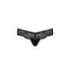 Мереживні трусики-танга з атласним бантиком Passion NAJA THONG L/XL, black SO5364 фото 5