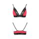 Еластичний топ з мереживом Passion PS001 TOP L, red-black SO4183 фото 4