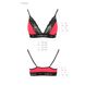 Эластичный топ с кружевом Passion PS001 TOP L, red-black SO4183 фото 5