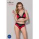 Еластичний топ з мереживом Passion PS001 TOP L, red-black SO4183 фото 3