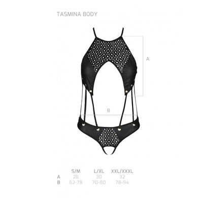 Боді з екошкіри з ремінцями та перфорацією Tamaris Body black L/XL — Passion SO5793 фото