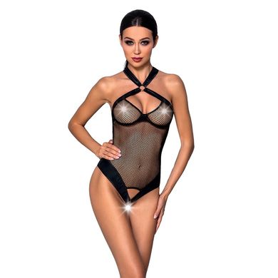 Сетчатый боди с халтером Passion Amanda Body S/M, black SO5316 фото