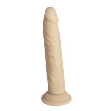 Фаллоимитатор Naked Addiction — 9″ Silicone Dual Density Bendable Dildo Vanilla, вибропуля в подарок SO8906 фото