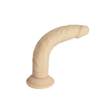 Фаллоимитатор Naked Addiction — 9″ Silicone Dual Density Bendable Dildo Vanilla, вибропуля в подарок SO8906 фото