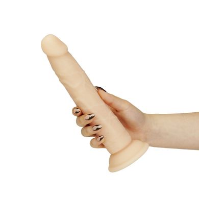 Фаллоимитатор Naked Addiction — 9″ Silicone Dual Density Bendable Dildo Vanilla, вибропуля в подарок SO8906 фото