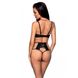 Комплект из эко-кожи Passion Tamaris Set black S/M, бюстгальтер и трусики SO5797 фото 2