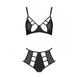 Комплект из эко-кожи Passion Tamaris Set black S/M, бюстгальтер и трусики SO5797 фото 3