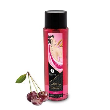 Гель для душу Shunga Shower Gel – Frosted Cherry (370 мл) з рослинними оліями та вітаміном Е SX1028 фото