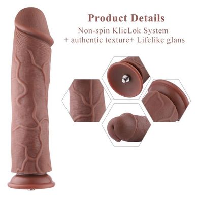 Силиконовый фаллоимитатор для секс-машин Hismith 11″ Silicone Dildo, система KlicLok SO6208 фото