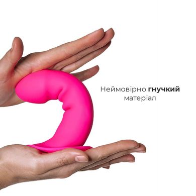 Дилдо с присоской Adrien Lastic Hitsens 2 Pink, отлично для страпона, макс. диам. 4см, длина 16,7см AD24011 фото