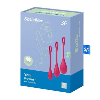 Набор йони бусин Satisfyer Yoni Power 1 Red, диаметр 2-2,5-3см, вес 22-46-74гр SO5547 фото