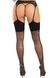 Чулки Leg Avenue Wide Top Rhinestone Sheer Stockings Black One Size SX1064 фото 3