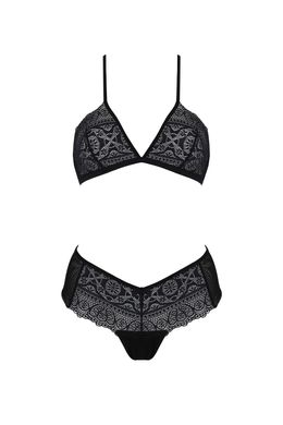 Комплект Passion KERRIA BIKINI black, L/XL, бралет і трусики-бікіні SX0482 фото