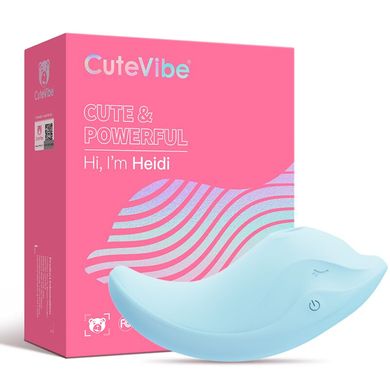 Вібратор та вакуумний стимулятор CuteVibe Heidi Blue SO6555 фото