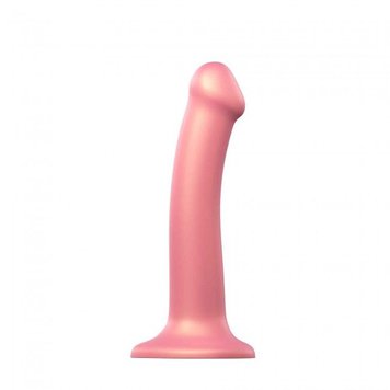 Насадка для страпона Strap-On-Me Mono Density Dildo Rose M, диам. 3,3см, однослойный силикон, гибкий SO3568 фото