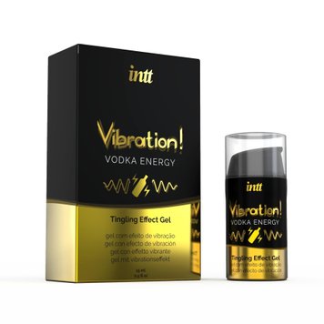 Жидкий вибратор Intt Vibration Vodka (15 мл), густой гель, очень вкусный, действует до 30 минут SO2919 фото