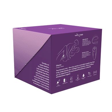 Смарт-вібратор для пар We-Vibe Chorus Purple, сенсорне керування вібраціями стисненням пульта SO6923 фото