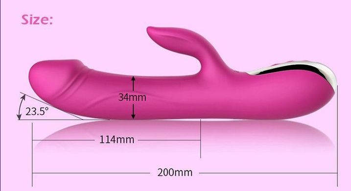 Вібратор-пульсатор Leten Automatical Thrusting Vibrator з підігрівом, що перезаряджається, 10 режимі SO2128 фото