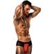 Чоловічі трусики з червоним гульфіком Passion 007 THONG red XXL/XXXL PSM0079 фото 1