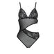 Боді з ажурним ліфом Passion CHRISTA BODY S/M, black SO5754 фото 3