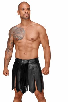 Мужская юбка гладиатора Noir Handmade H053 Eco leather men's gladiator skirt - S SX0071 фото