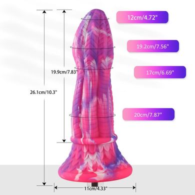 Фаллоимитатор для секс-машин Hismith 10.3″ Silicone Monster Dildo Series, KlicLok и присоска SO6216 фото