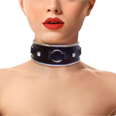 Ошейник из натуральной кожи со стразами и кольцом Art of Sex - Collar Ring SO5179 фото