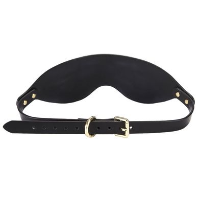 Роскошная маска на глаза Zalo Blindfolds Black, натуральная кожа SO8231 фото