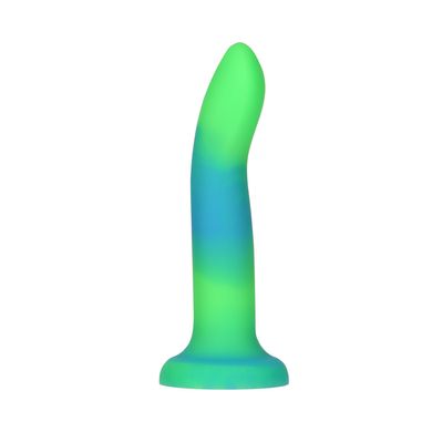 Фалоімітатор, що світиться в темряві, ADDICTION Rave 8″, Glow in the Dark Dildo Blue Green, 20,3 см SO6849 фото