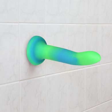 Фалоімітатор, що світиться в темряві, ADDICTION Rave 8″, Glow in the Dark Dildo Blue Green, 20,3 см SO6849 фото