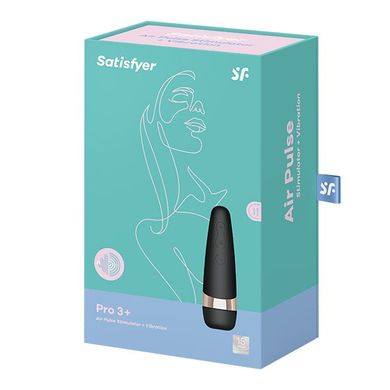 Вакуумный клиторальный стимулятор Satisfyer Pro 3+ Vibration с вибрацией и очень мягким кончиком SO2304 фото