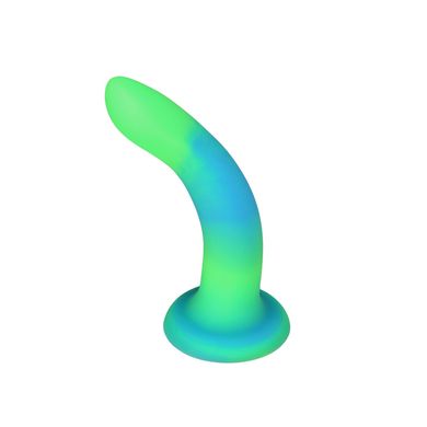 Фалоімітатор, що світиться в темряві, ADDICTION Rave 8″, Glow in the Dark Dildo Blue Green, 20,3 см SO6849 фото