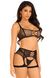 Комплект Leg Avenue Top and garter harness Black One Size SX1073 фото 1