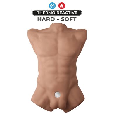 Торс с фаллоимитатором на присоске SilexD Apollo L Male Torso Caramel SX0814 фото