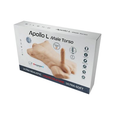 Торс с фаллоимитатором на присоске SilexD Apollo L Male Torso Caramel SX0814 фото