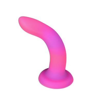 Светящийся в темноте фаллоимитатор ADDICTION Rave 8″ Glow in the Dark Dildo Pink Purple, 20,3 см SO6850 фото