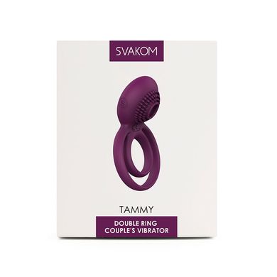 Подвійне ерекційне кільце з вібрацією Svakom Tammy Violet SO4853 фото