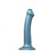 Насадка для страпону Strap-On-Me Mono Density Dildo M Blue, діам. 3,3 см, одношаровий силікон, гнучк SO3569 фото 1