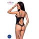 Боді з еко-шкіри та мережива Passion LOONA BODY S/M, black SO5356 фото 2