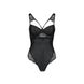 Боди из эко-кожи и кружева Passion LOONA BODY S/M, black SO5356 фото 3