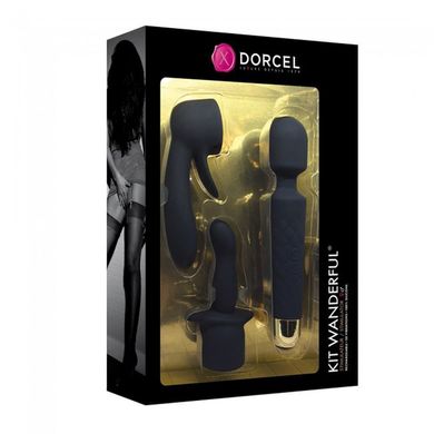 Мини-вибромассажер Dorcel Kit Wanderful с насадками (анальная и вагинальная), водонепрницаемый SO2138 фото