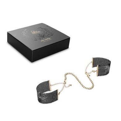 Наручники Bijoux Indiscrets Desir Metallique Handcuffs - Black, металеві, стильні браслети SO2663 фото