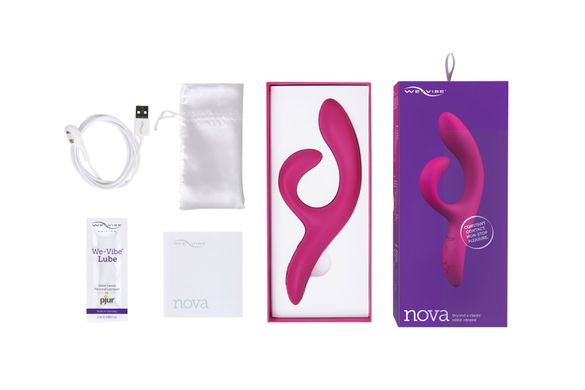 Смарт вібратор-кролик We-Vibe Nova Fuchsia, ергономічний, регульований кут нахилу стовбура SO6930 фото