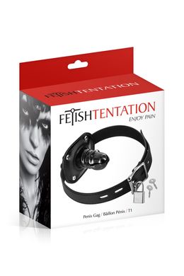 Кляп с маленьким фаллоимитатором Fetish Tentation Penis Gag T1 SO4040 фото