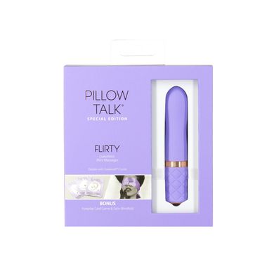 Розкішний вібратор Pillow Talk Flirty Purple Special Edition, Сваровскі, пов’язка на очі+гра SO6854 фото